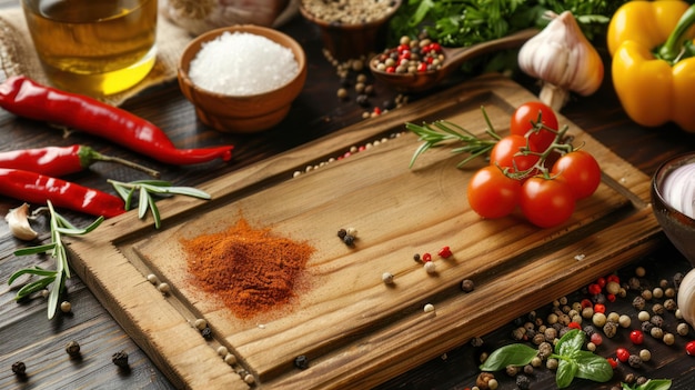 Składniki i przyprawy na blacie
